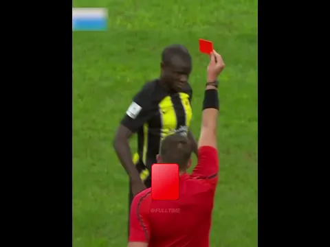 Kante's First Red Card 💔😓