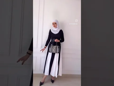 تنسيق فستان اسود شيك #اكسبلور #تنسيقات_محجبات #hijab #hijabfashion