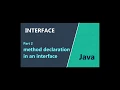 Java Tutorial Interface Part 2 Variable in declaring in interface