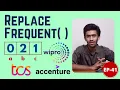 TCS Wipro Accenture Coding Question Replace Frequent Daily Dose Ep-41 English code io