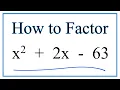 How to Solve x 2 2x - 64 0 by Factoring