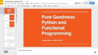 Pure Goodness Python and Functional Programming