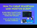 How To Install WordPress with HOSTVN SCRIPT Enable Nginx FastCGI Cache Redis Object Cache LEMP