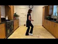 Hoedown line dance demo & practice with music & instruction