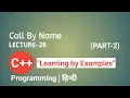 Lecture 26 Call By Name Parameter Passing Technique in C