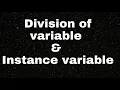 Division of variables instance variable in details Part A core java part 11 java interview def