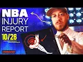 NBA DFS Injury Report Wednesday 22