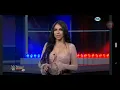 Super Sexy Brunette in Shiny Leather Pants Busty Blouse and Heels