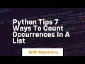 Python tips 7 ways to count occurrences in a list