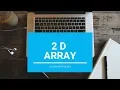 2D Array - Core Java With BlueJ