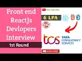 Tcs front end developer interview fresher 2023 react js interview question javascript interview