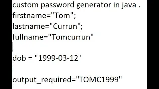custom password generator in java Generate password like adhaar pdf