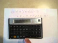 Postfix notation on an old HP 15C calculator