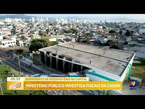 MP investiga fiscais da Casan por rompimento de reservatório no bairro Monte Cristo em Florianópolis