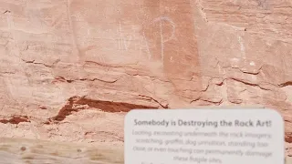 Ancient petroglyphs nearly 3 000 years old vandalized