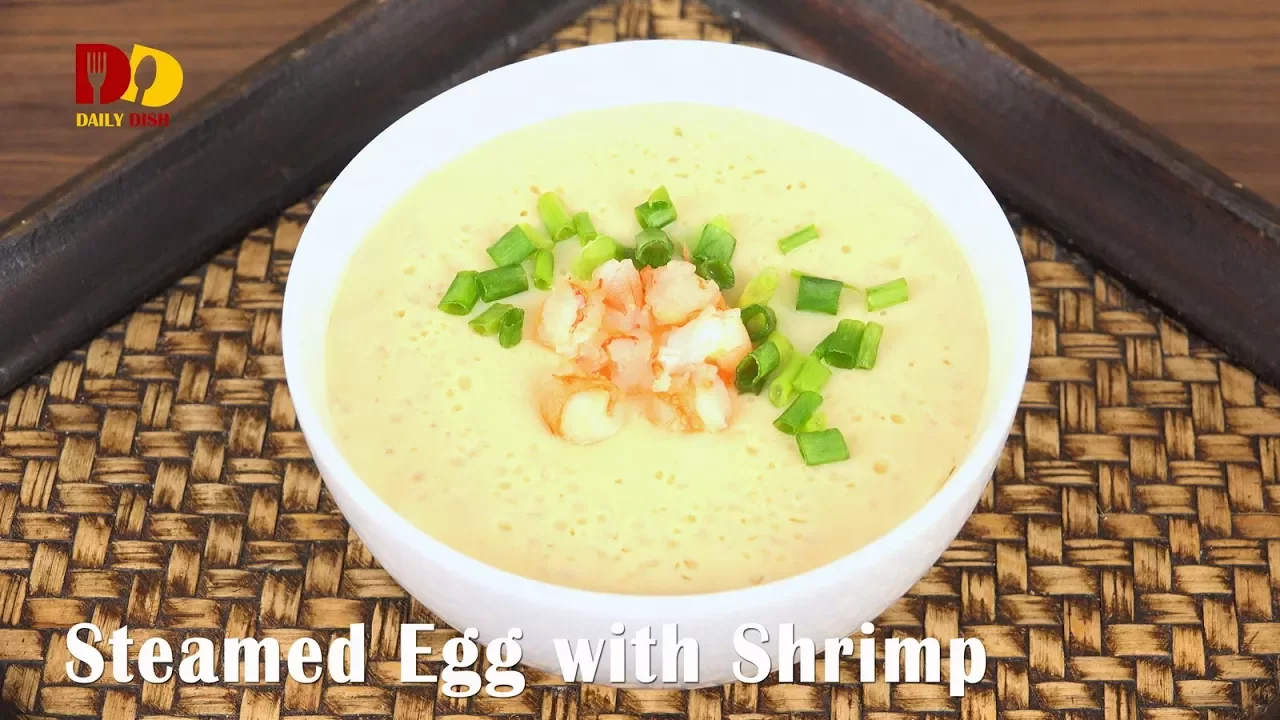 Steamed Egg with Shrimp   Thai Food   Kai Toon Goong   