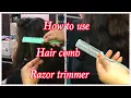 How to use hair cutting comb razor trimmer by naz afridi