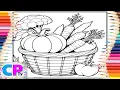 Vegetables in a Creative Coloring Art