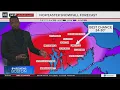 WBZ News Boston weather forecast with latest projected snow totals
