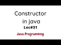 Constructor in Java with Solved Examples in Urdu Hindi