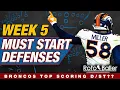 Defense Start Em Sit Em - Fantasy Football Week 5