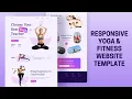 Responsive Yoga Fitness website template in HTML CSS JS with Source code