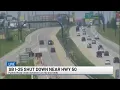 WATCH Southbound I-25 closed in Pueblo for crash involving motorcyclist