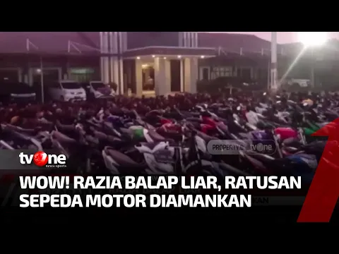 Razia Balap Liar, Ratusan Sepeda Motor Diamankan Petugas