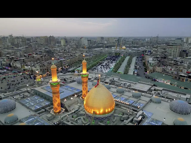 فيديوهات خام جوي (درون)  افقي لحرم ابي الفضل العباس عليه السلام (32) بدون حقوق و بدقة 4k 60p