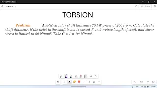 torsion in shafts 07 numerical problem allowable twist and shear stress in shaft