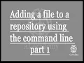 Adding a file to a repository using the command line part 1