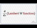 Derivative of Lambert W function