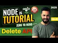 Node JS Tutorial in Hindi Make DELETE Method REST API with Node js MongoDB
