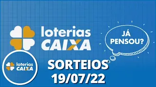 Loterias CAIXA: Quina, Dupla Sena e mais 19/07/2022