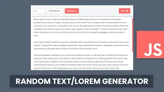 Lorem Ipsum Text Generator Using JavaScript With Bacon Ipsum API