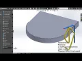 How to create tab and slot on non-linear edge Solidworks sheet metal tool