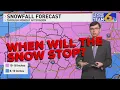 When will the snow stop and how much did Pennsylvania get
