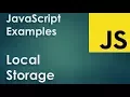 JavaScript Examples - Local Storage example setItem getItem removeItem