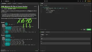 Leetcode easy problem 2220 Minimum Bit Flips to Convert Number devops python practice