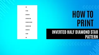 Learn to Code a Inverted Half Diamond Star Pattern in Java - Step-by-Step Tutorial