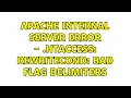 Apache Internal Server Error - htaccess RewriteCond bad flag delimiters