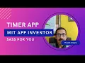How to make Timer App in Mit App Inventor