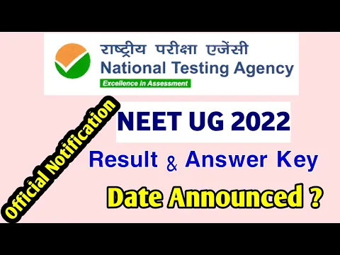 NEET Latest News NEET 2022 Result Date Announced NEET UG 2022 Result NEET Answer Key 2022