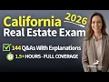 California Real Estate Exam Final Review 2026 144 Questions in 2 Hours