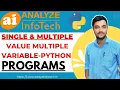 Single Multiple Value Multiple Variable - Python Analyze InfoTech
