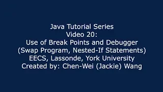 EECS1021 Java Tutorial 20