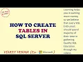 How to create Tables SQL Server Database Design SQL Talks by VINEET