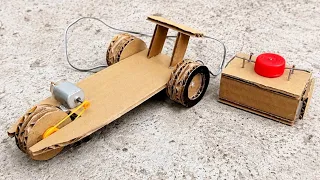 How to Make RC Car With Cardboard | One DC Motor Car