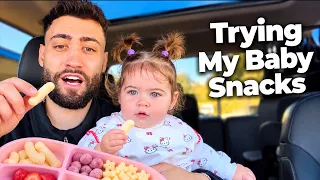 Trying my Baby's Favourite SNACKS !! (She Was Not Happy😂)