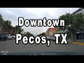 Driving Downtown Pecos TX Dash Cam